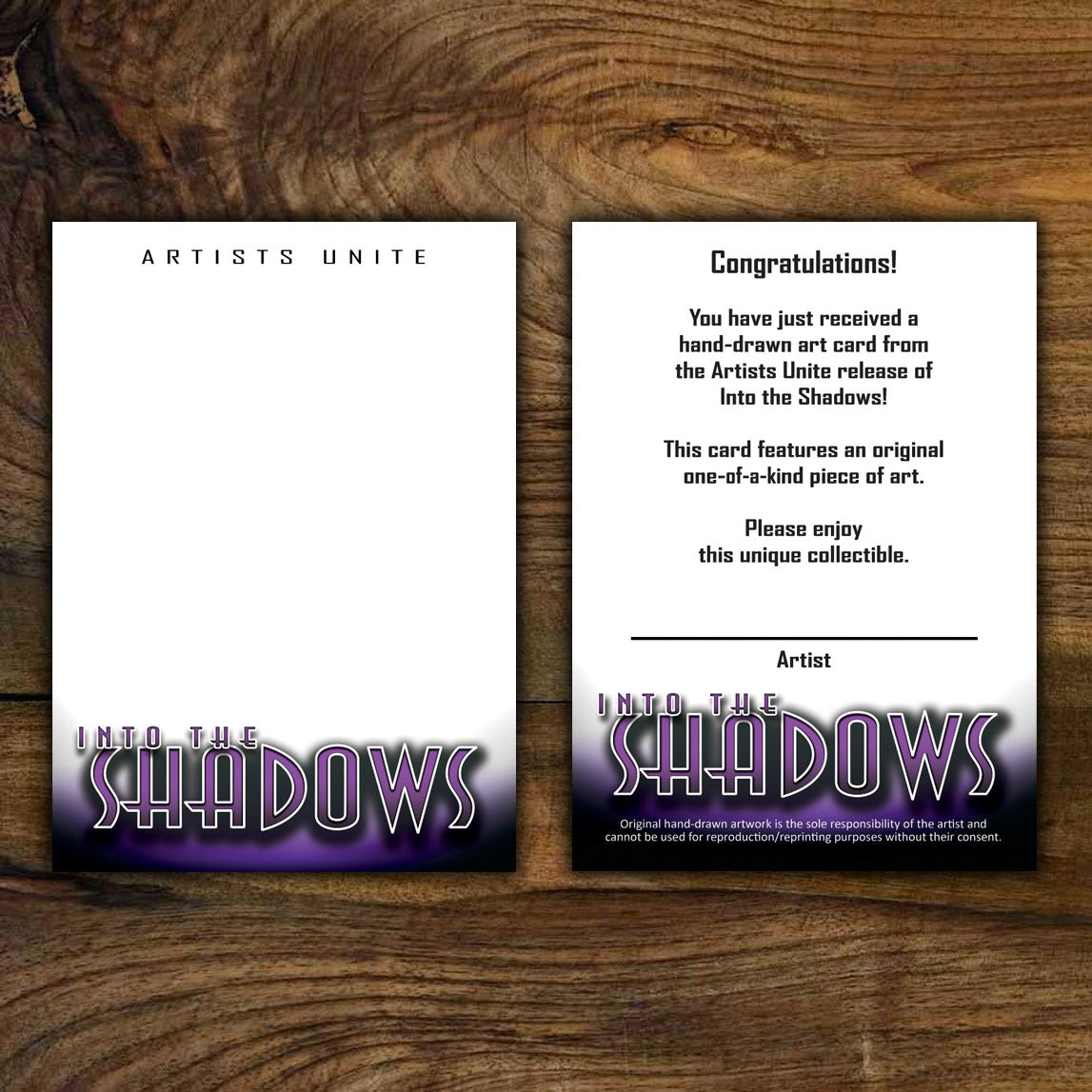 Into The Shadows - Sketch Card Art Blank (10 Pack)
